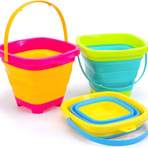 3-Pack Foldable Pail Bucket