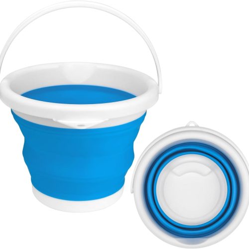 Collapsible Mop and Ice Bucket 5L (1.3 Gal) - Foldable Silicone Bucket