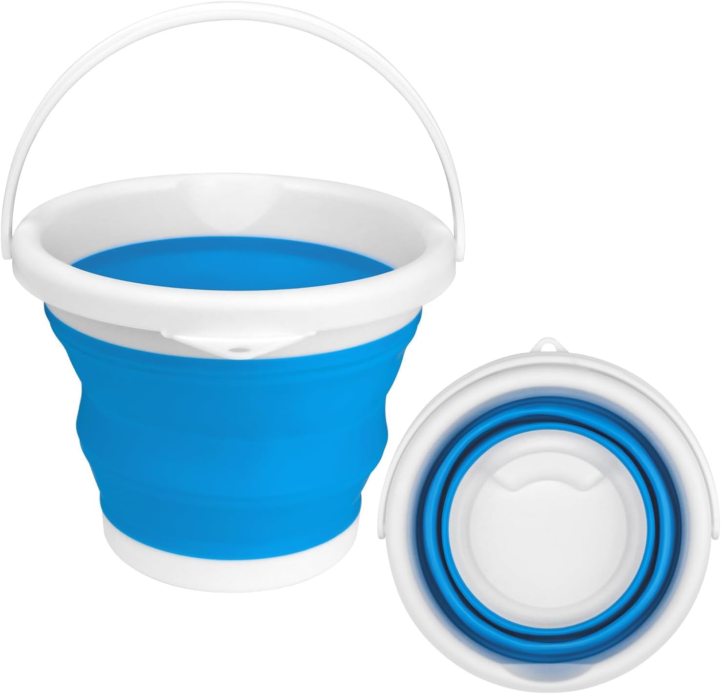 Collapsible Mop and Ice Bucket 5L (1.3 Gal) - Foldable Silicone Bucket
