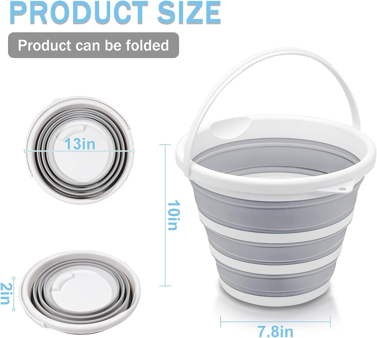 2-Pack Collapsible Buckets - 2.6 Gal (10L) - Image 2