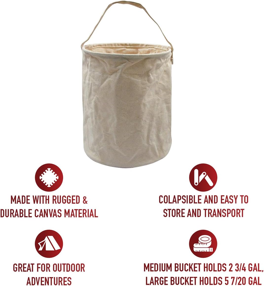 Collapsible Canvas Water Bucket - Image 2