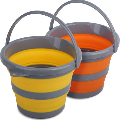 2-Pack Collapsible Plastic Buckets - 1.32 Gal (5L) Each