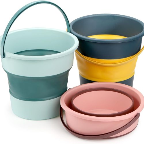 3-Pack Collapsible Plastic Buckets
