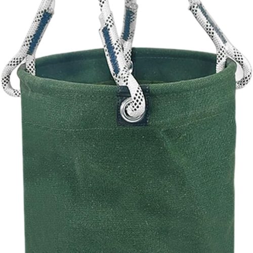 Canvas Tool Bucket - Wide Opening, Straight Wall, Foldable for Outdoor Use