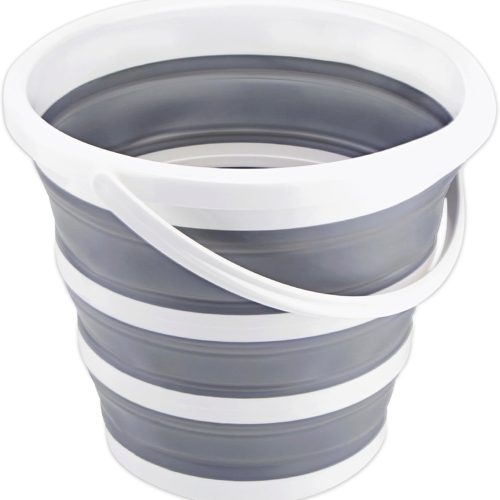 Collapsible Bucket 10L (2.6 Gal) - Foldable Portable Bucket for Outdoor, Camping, Fishing, Car Wash